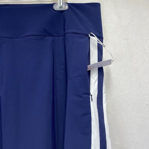 KINONA Party Pleated Golf Skort Women XXL Navy Lined Waistband Zip Pockets New - Picture 8 of 14